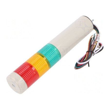 Coloană de semnalizare LED roşu/ambră/verde 24V | Electronic-mag.ro | Componente Electronice