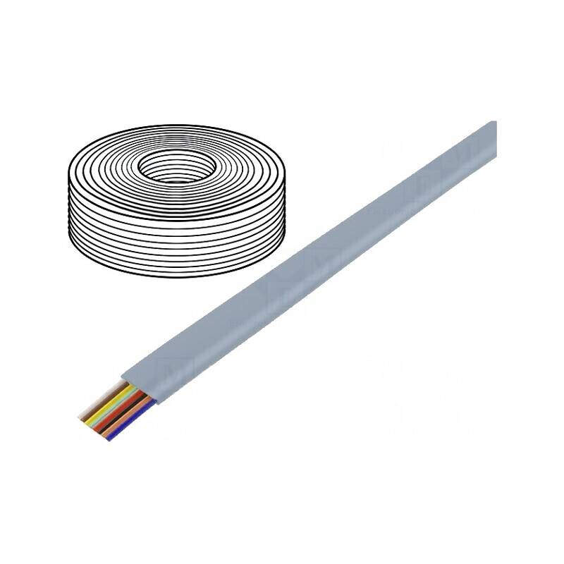 Cablu telecomunicaţii litat 8x28AWG argintiu 100m | Electronic-mag.ro | Componente Electronice