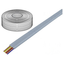 Cablu telecomunicaţii litat 8x28AWG argintiu 100m | Electronic-mag.ro | Componente Electronice