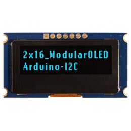 Afișaj OLED Alfanumeric 16x2 Albastru 49,2x25,7x4,5mm | Electronic-mag.ro | Componente Electronice
