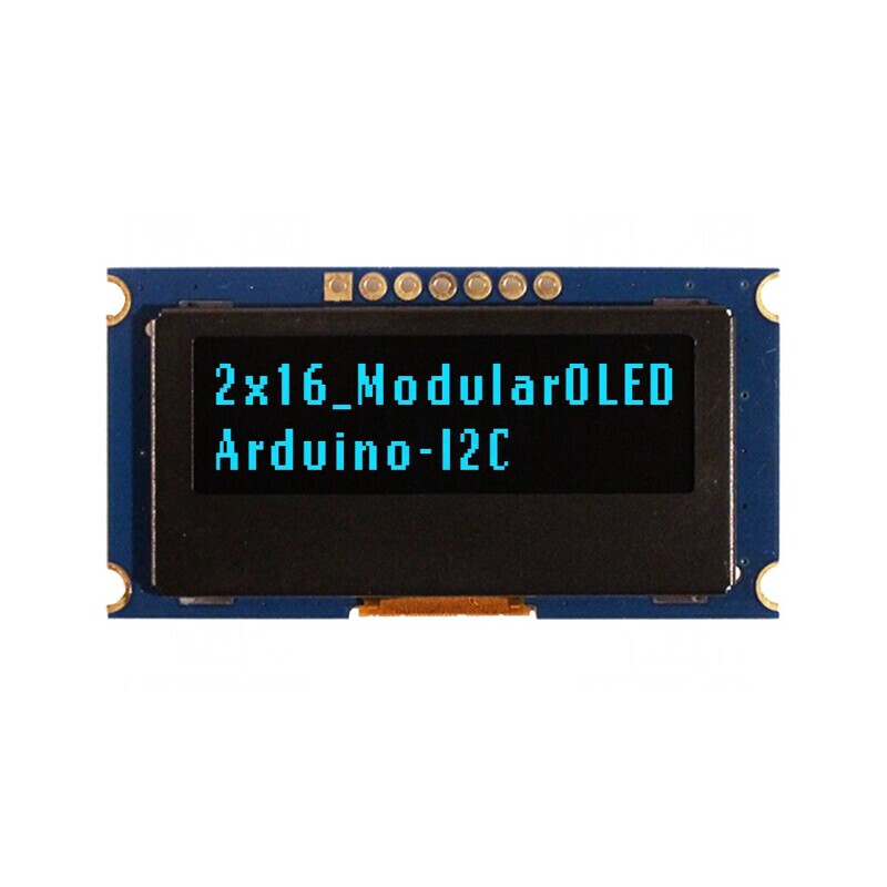 Afișaj OLED Alfanumeric 16x2 Albastru 49,2x25,7x4,5mm | Electronic-mag.ro | Componente Electronice
