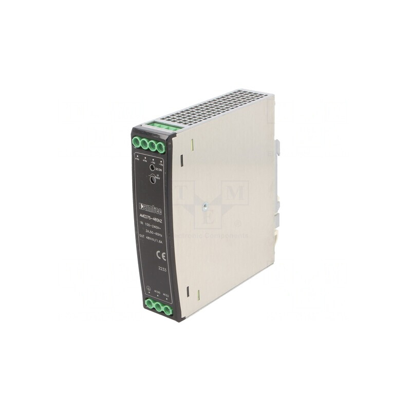 Alimentator Pulsatoriu Șină DIN 75W 48VDC 1.6A | Electronic-mag.ro | Componente Electronice
