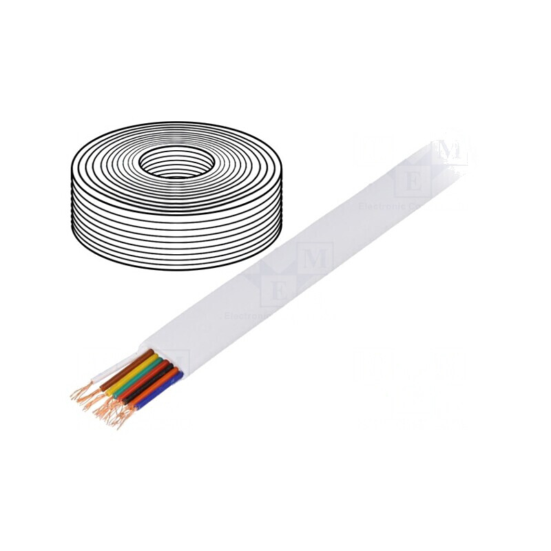 Cablu telecomunicații 8x28AWG alb 100m | Electronic-mag.ro | Componente Electronice