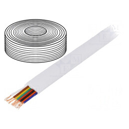 Cablu telecomunicații 8x28AWG alb 100m | Electronic-mag.ro | Componente Electronice