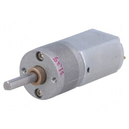 Motor DC cu Transmisie 12V 1.6A Ax Crestătură D 31:1 Metal Gear 20x41mm | Electronic-mag.ro | Componente Electronice