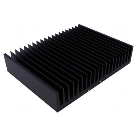 Radiator extrudat negru cu aripioare 150x200x40mm | Electronic-mag.ro | Componente Electronice