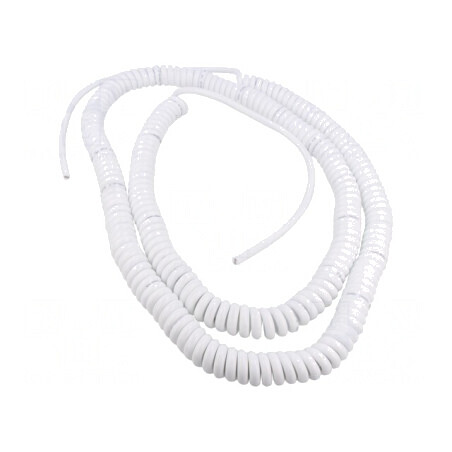 Cablu Spiralat PUR Alb 2x0,75mm2 1,5m | Electronic-mag.ro | Componente Electronice