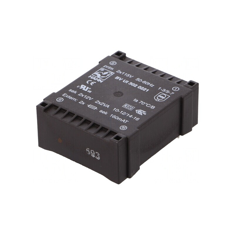 Transformator încapsulat 4VA 115VAC 12V 166mA | Electronic-mag.ro | Componente Electronice