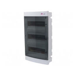 Carcasă pentru aparatură modulară IP40 albă perete ABS ECM36PT-S | Electronic-mag.ro | Componente Electronice