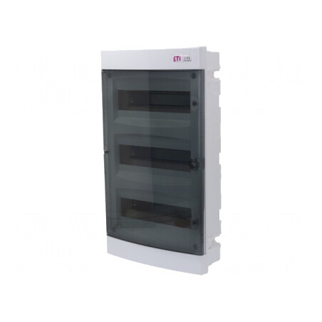 Carcasă pentru aparatură modulară IP40 albă perete ABS ECM36PT-S | Electronic-mag.ro | Componente Electronice