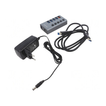 Hub USB 3.2 cu LED și Întrerupător 5Gbps | Electronic-mag.ro | Componente Electronice