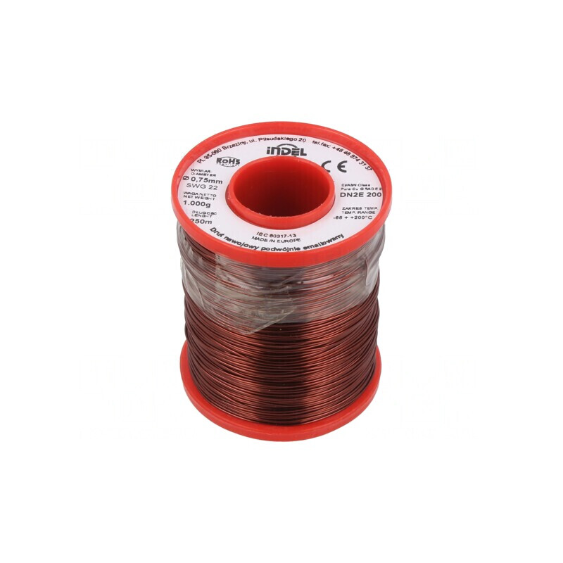 Sârmă Emailată Dublă 0,75mm 1kg Cu 65-200°C | Electronic-mag.ro | Componente Electronice