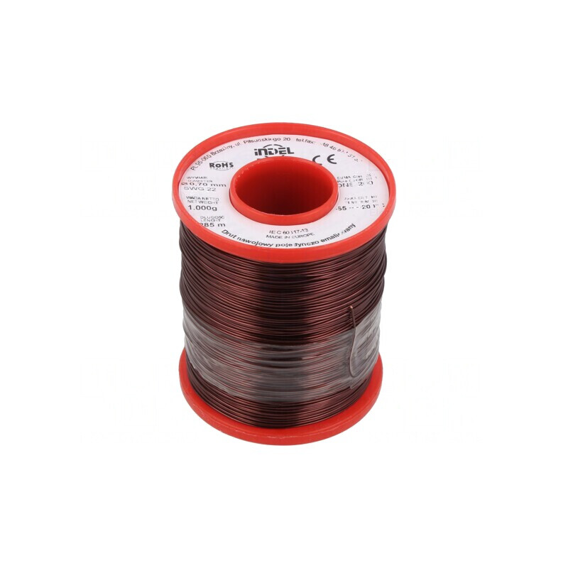 Sârmă Bobină Emailată 0,7mm 1kg Cu | Electronic-mag.ro | Componente Electronice