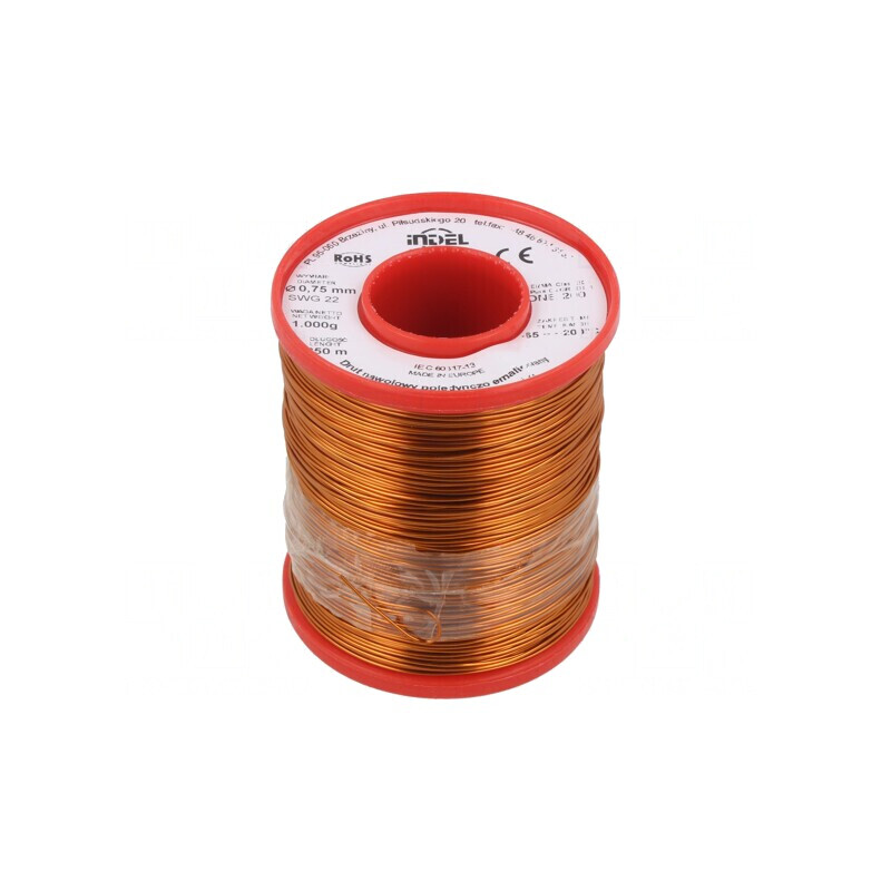 Sârmă Emailată 0,75mm 1kg Cu 65-200°C | Electronic-mag.ro | Componente Electronice