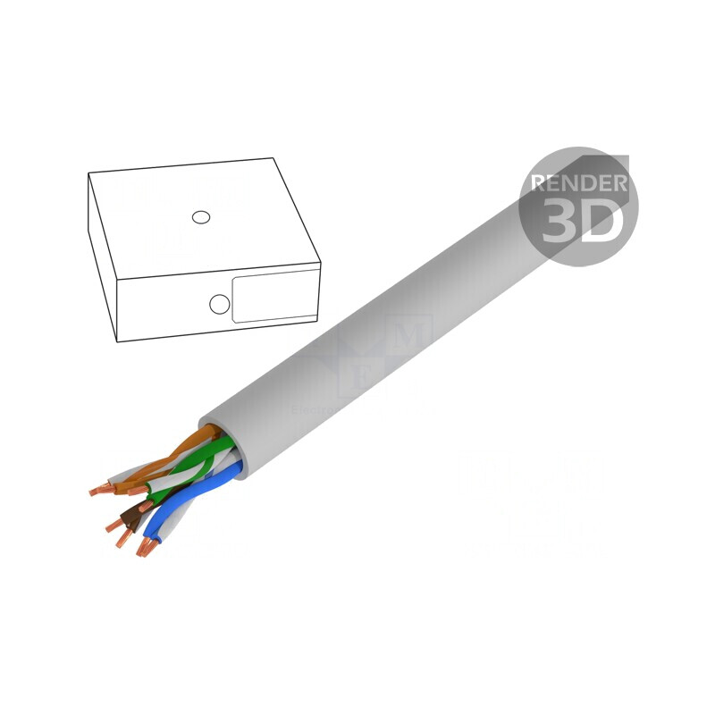 Cablu de rețea UTP Cat6 100m Gri | Electronic-mag.ro | Componente Electronice