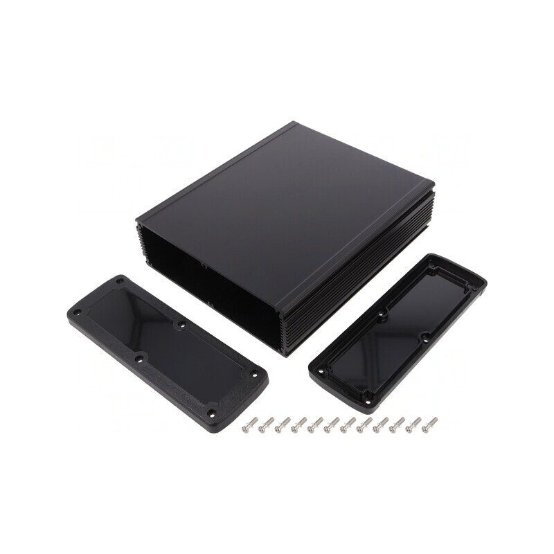 Carcasă universală aluminiu 177,6x209x61,1mm negru | Electronic-mag.ro | Componente Electronice