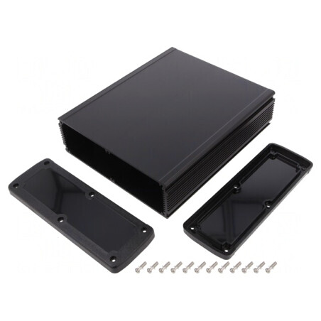 Carcasă universală aluminiu 177,6x209x61,1mm negru | Electronic-mag.ro | Componente Electronice