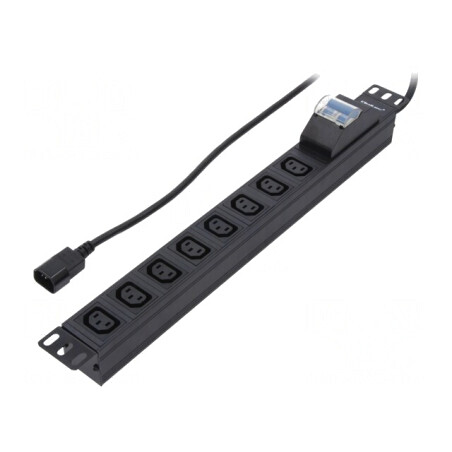 Prelungitor cu Protecție la Supratensiune, 8 Prize, 10A | Electronic-mag.ro | Componente Electronice