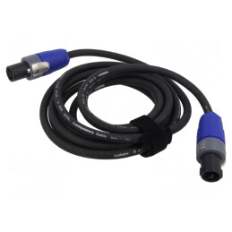 Cablu SpeakON Feminin 2pin 3m Negru | Electronic-mag.ro | Componente Electronice