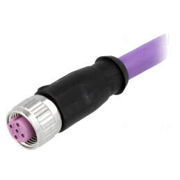 Mufă M12 4-PIN Mamă Profibus 2m PVC Drept | Electronic-mag.ro | Componente Electronice