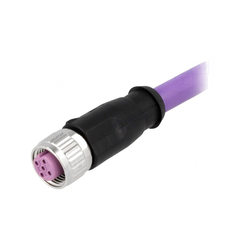 Mufă M12 4-PIN Mamă Profibus 2m PVC Drept | Electronic-mag.ro | Componente Electronice