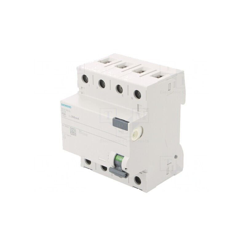 Întrerupător diferențial 25A 300mA 3P+N IP20 | Electronic-mag.ro | Componente Electronice