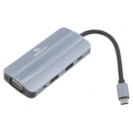Adaptor | USB 3.1 | 0,12m | negru | 5Gbps | gri | Cablexpert | A-CM-COMBO8-02