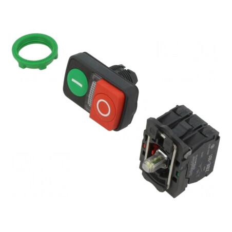 Comutator Dublu 22mm Roșu/Verde LED | Electronic-mag.ro | Componente Electronice