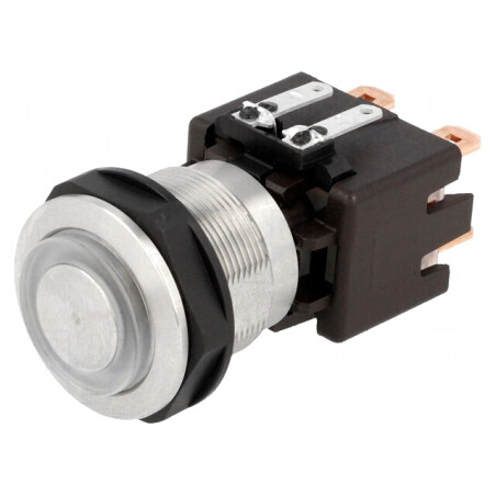 Comutator Anti-Vandalism DPST-NO 12A 250VAC IP64 Ø19mm | Electronic-mag.ro | Componente Electronice