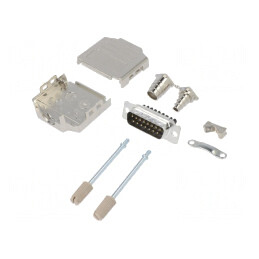 Conector D-Sub 15 Pin cu Terminal pe Cablu și Șurub | Electronic-mag.ro | Componente Electronice