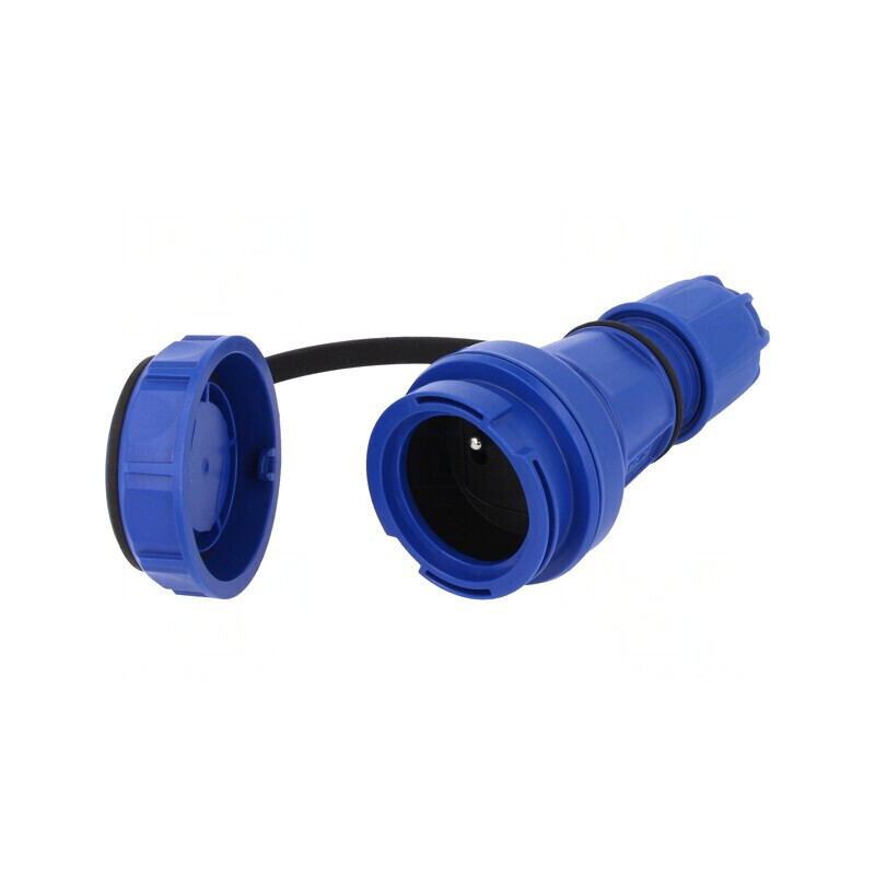 Conector Alimentare AC Mamă 16A Albastru | Electronic-mag.ro | Componente Electronice