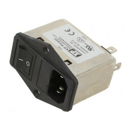 Conector alimentare AC 250V 4A IEC 60320 FGSMA04BFR | Electronic-mag.ro | Componente Electronice