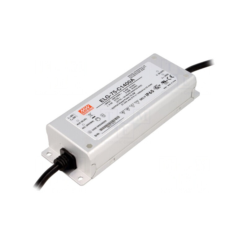Alimentator LED 75W 27-54V 700-1400mA IP65 | Electronic-mag.ro | Componente Electronice Alimentator LED 75W 27-54V 700-1400mA IP65 | Electronic-mag.ro | Componente Electronice