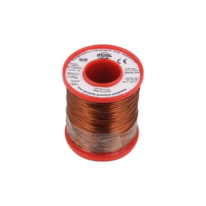 Sârmă Emailată Dublă 1mm 1kg Cu 65-200°C | Electronic-mag.ro | Componente Electronice