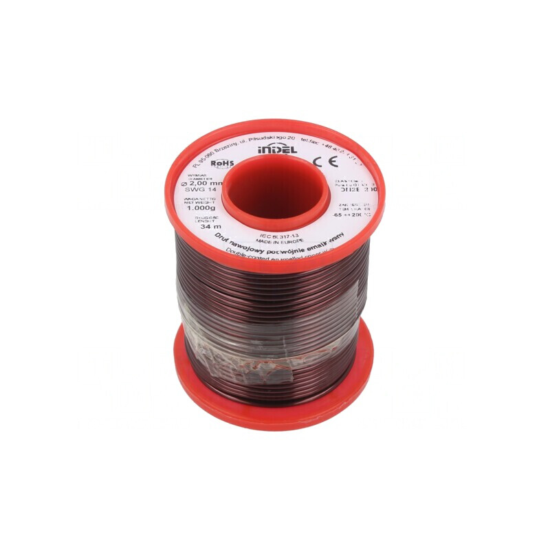 Sârmă Emailată Dublu 2mm 1kg Cu 65-200°C | Electronic-mag.ro | Componente Electronice