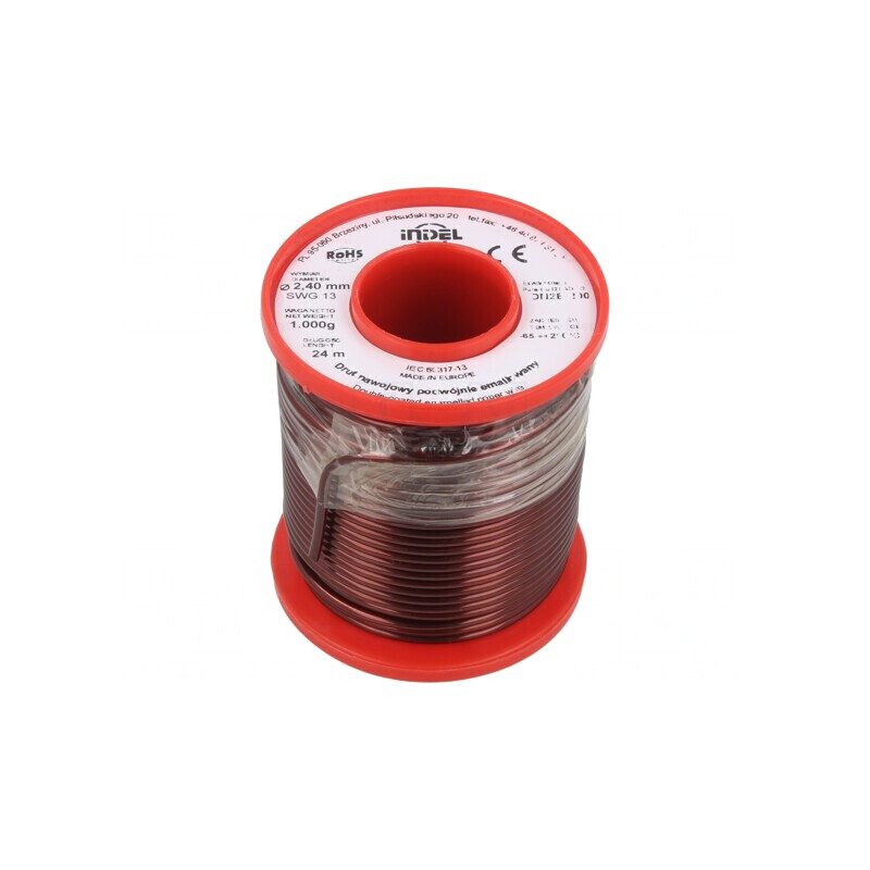 Sârmă bobină dublu emailată 2,4mm 1kg Cu 65-200°C | Electronic-mag.ro | Componente Electronice