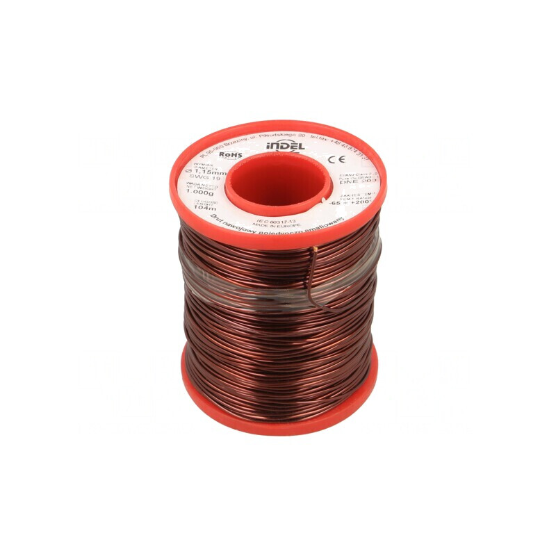 Sârmă Bobină Emailată 1,15mm 1kg Cu 65-200°C | Electronic-mag.ro | Componente Electronice