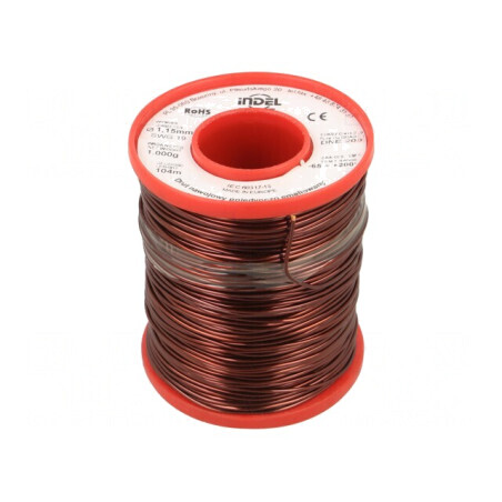 Sârmă Bobină Emailată 1,15mm 1kg Cu 65-200°C | Electronic-mag.ro | Componente Electronice