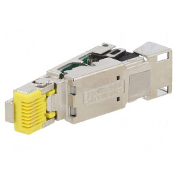 Mufă RJ45 Aurită 8P8C pentru Cablu IDC Drept | Electronic-mag.ro | Componente Electronice