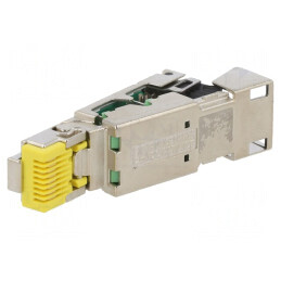 Mufă RJ45 Aurită 8P8C pe Cablu IDC Drept | Electronic-mag.ro | Componente Electronice