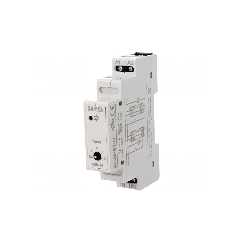 Automat de scară pentru șină DIN ASM-01/U 12-240V AC/DC | Electronic-mag.ro | Componente Electronice
