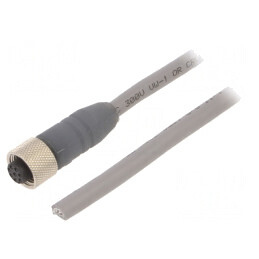 Cablu de conectare M12 8 pini 5m PVC 36VAC | Electronic-mag.ro | Componente Electronice
