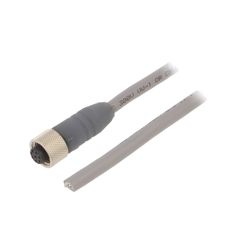 Cablu de conectare M12 8 pini 5m PVC 36VAC | Electronic-mag.ro | Componente Electronice