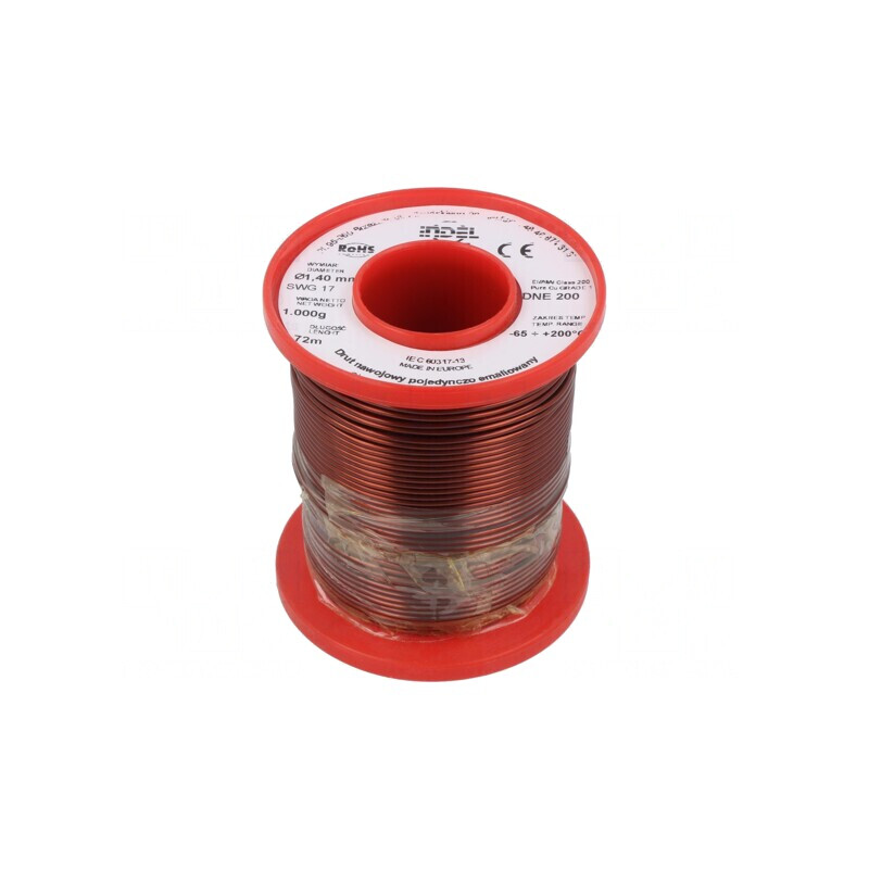 Sârmă Bobină Emailată 1,4mm 1kg Cu DNE 65-200°C | Electronic-mag.ro | Componente Electronice