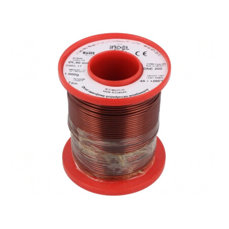 Sârmă Bobină Emailată 1,4mm 1kg Cu DNE 65-200°C | Electronic-mag.ro | Componente Electronice
