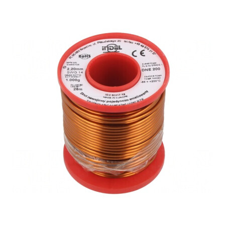 Sârmă Emailată 2,2mm 1kg Cu DNE2,2 | Electronic-mag.ro | Componente Electronice