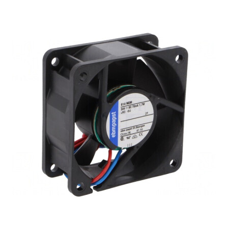 Ventilator axial 24VDC 60x60x25mm 35m3/h 28dBA | Electronic-mag.ro | Componente Electronice