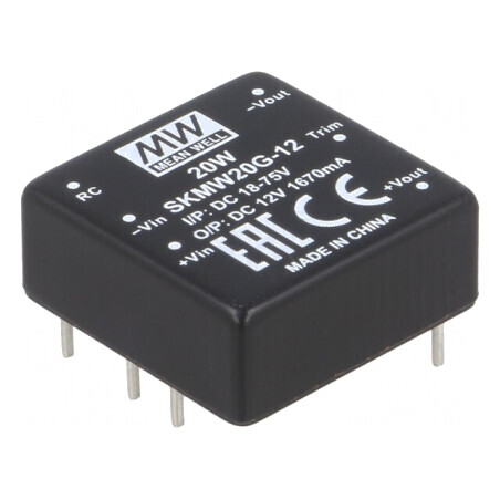 Convertor DC/DC 20W 18-75V la 12V 1670mA | Electronic-mag.ro | Componente Electronice