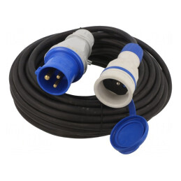 Prelungitor alimentare negru 10m 16A | Electronic-mag.ro | Componente Electronice