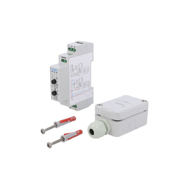 Întrerupător Crepuscular pentru Şină DIN 230VAC SPDT IP20 | Electronic-mag.ro | Componente Electronice